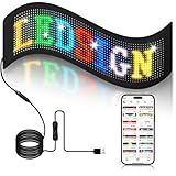Placa De LED- Placa LED Programável De 38 Cm X 10 Cm Com Controle De Aplicativo Bluetooth - Enorme Texto-animações Brilhantes Para Carro- Loja- Publicidade De Natal -modos Pré-fabricados E