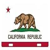 Placa De Licença Personalizada Com Bandeira Do Estado Da Califórnia Versão 2 Versão Original 