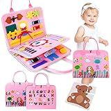 Placa De Montessori Sensorial Para Crianças Maleta Educativa Brinquedo Rosa
