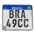 Placa De Moto Decorativa 'bra 49cc' Padrão Mercosul Alumínio