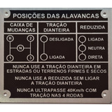 Placa De Painel 03 Marchas Preta