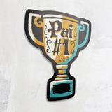 Placa De Parede Pai Troféu Quadro Decorativo Dia Dos Pais