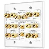 Placa De Parede Para Alto Falante E Subwoofer De Som Surround TNP 7 2 AV Home Theater Media HDMI Banana Plug RCA Placa De áudio Para Conexão De Alto Falante De Parede