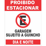 Placa De Proibido Estacionar Grande 40x50cm Portão Garagem