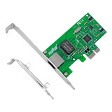 Placa De Rede Pci-e X1 10/100/1000 Feasso Com Low Profile