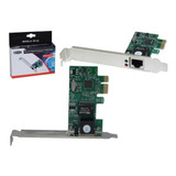 Placa De Rede Rj45 Gigabit 10 100 1000mbps Pci express Dex