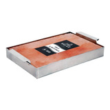 Placa De Sal Rosa Do Himalaia 30x20x 4cm 5kg Suporte Inox