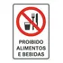 Placa De Sinalização | Proibido Alimentos E Bebidas | 20x3