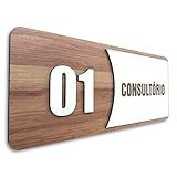 Placa De Sinalização Consultórios MDF 30x13cm