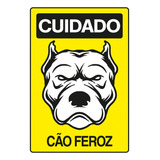 Placa De Sinalizacao Cuidado
