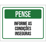 Placa De Sinalizacao Pense