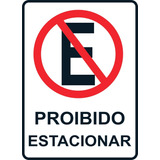 Placa De Sinalização Proibido Estacionar