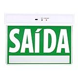 Placa De Sinalizaçao Saida Emergencia Lampada LED Bateria Recarregavel Luz Iluminaçao Empresa Casa