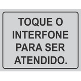 Placa De Sinalização Toque O Interfone