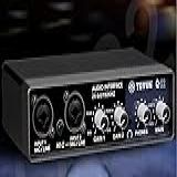 Placa De Som Profissional TEYUN Q22 Com USB 2-0- 24bits-192kHz E Fonte Fantasma 48V - Ideal Para Gravação Musical- Podcasts- Transmissões Ao Vivo E KTV