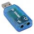 Placa De Som Usb 5.1 Adaptador De Audio Fone De Ouvido Cor Azul