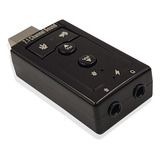 Placa De Som Usb 7 1 Canais Adaptador Audio Fone De Ouvido
