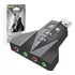 Placa De Som Usb Áudio 7.1 C/ P2 Pc Notebook Nave Cor Preto