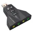 Placa De Som Usb Adaptador Áudio 7.1 C/ P2 Desktop Notebook Cor Preto