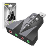 Placa De Som Usb Avião 7 1 Adaptador Para Fone E Microfone