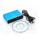 Placa De Som Usb Externa 5 1 6 Canais Spdif Notebook Mac Pc