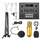 Placa De Som V9 Multifuncional E Kit De Microfone Bm800 Para
