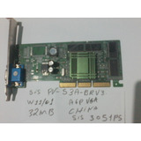 Placa De Video Vga pv s3a brv3 agp 32mg sis w11 01