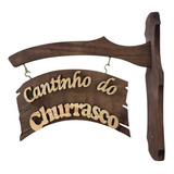 Placa Decoração De Chácara Rancho Churrasqueira Em Madeira