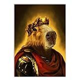 Placa Decorativa A2 Engraçada Capivara Conquistadora