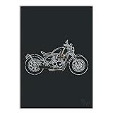 Placa Decorativa A4 Motoqueiro Moto Custom
