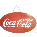 Placa Decorativa Adesivada Coca-cola Metal 70x43 Cm Antiga