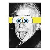 Placa Decorativa Albert Einstein Cienca Humor Poster Geek