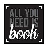 Placa Decorativa All You Need Is Book Legião Nerd Multicor Pacote De 1