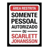 Placa Decorativa Area Restrita Scarlett Legiao Nerd 18x23cm