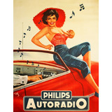 Placa Decorativa Auto Rádio Phillips Propaganda