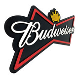 Placa Decorativa Budweiser Old Cerveja 3d Relevo Decoração