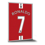 Placa Decorativa Camisa Portugal Cristiano Ronaldo A4