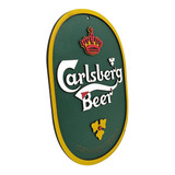 Placa Decorativa Carlsberg Cerveja 3d Relevo