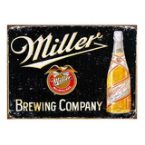 Placa Decorativa Cerveja Miller Beer Propagand Bebida Antig
