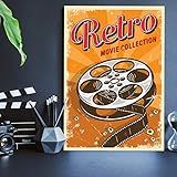 Placa Decorativa Cinema Retro Movie 30x40cm