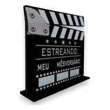 Placa Decorativa Claquete Decoração Festa Cinema Mesa Mdf