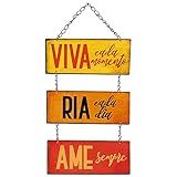 Placa Decorativa Em MDF - Ria Cada Dia - 20x44cm