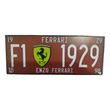 Placa Decorativa Enzo Ferrari