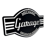 Placa Decorativa Garage Vintage 3d Relevo