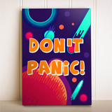Placa Decorativa Guia Do Mochileiro Das Galáxias Don't Panic