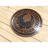 Placa Decorativa Harley Davidson Caveira Com