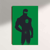 Placa Decorativa Lanterna Verde Fundo Verde 21x30cm