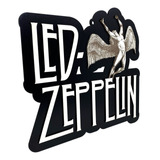 Placa Decorativa Led Zeppelin Rock 3d