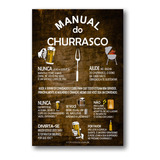 Placa Decorativa Manual Do Churrasco Mdf 20x30 Cm