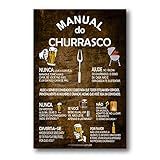 Placa Decorativa Manual Do Churrasco Mdf